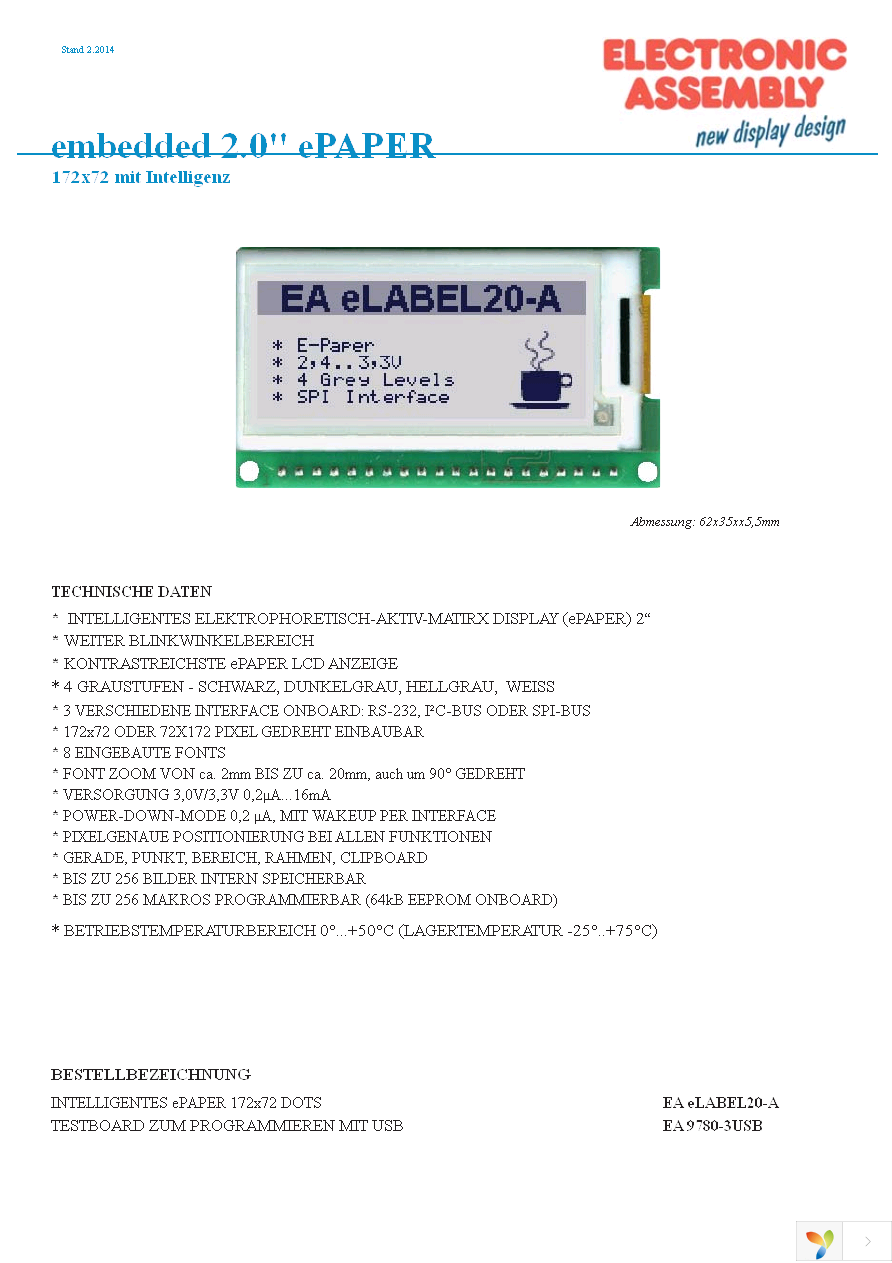 EA ELABEL20-A Page 1